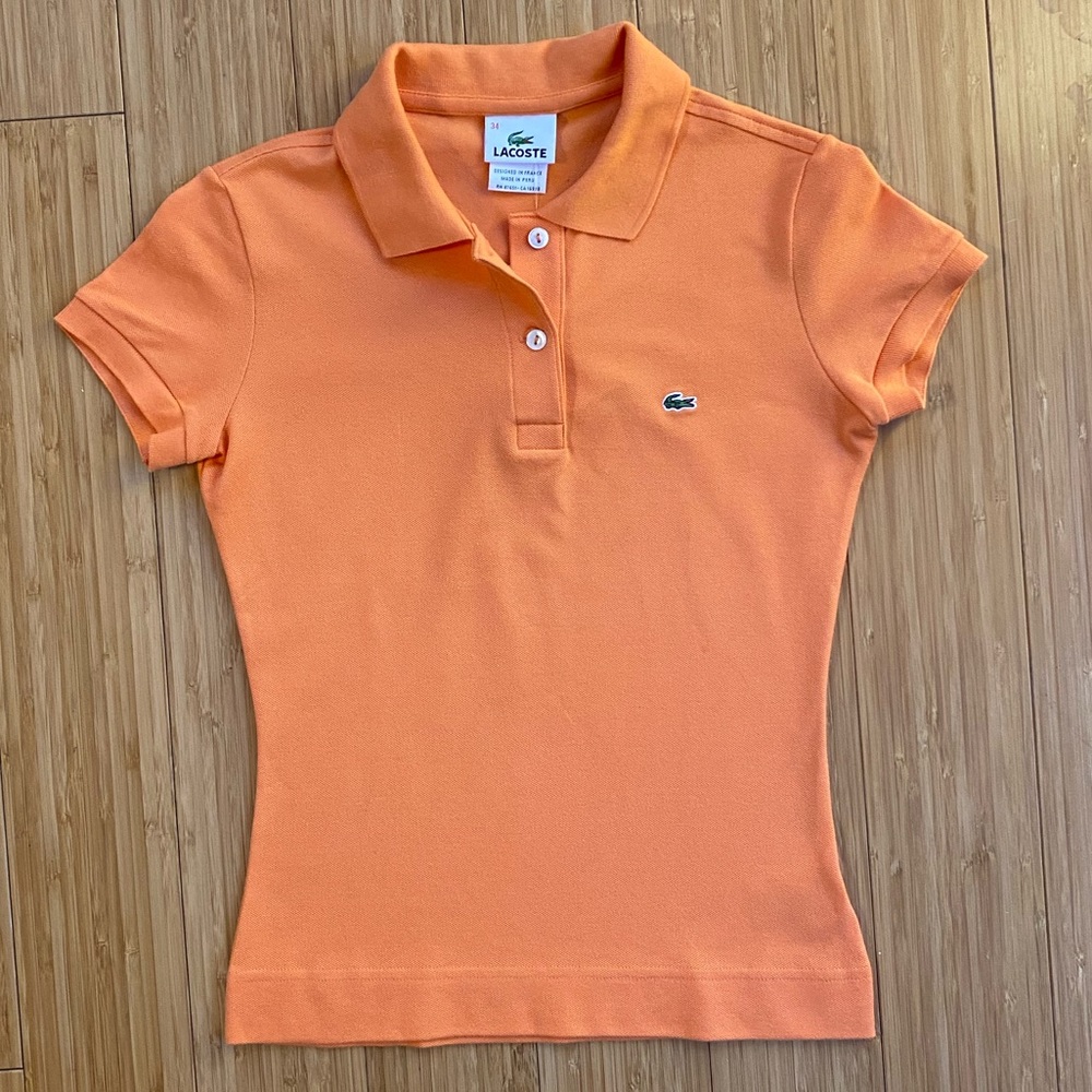 Lacoste Pique Stretch Polo - Apricot Color